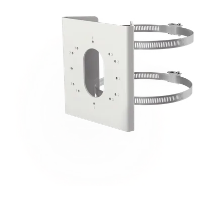 Montaje en Poste para Cámara IP / Acero Inoxidable / Compatible DS-2CD26 / Exterior / Blanco