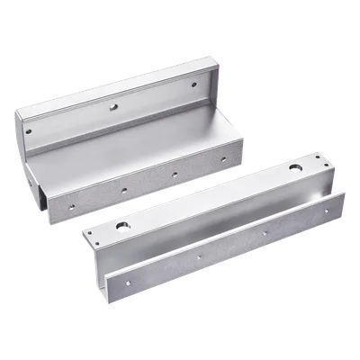 Montaje en U para Puerta de Cristal / Aluminio / Vidrio 10-15 mm / Apertura 90° / 0.885 kg