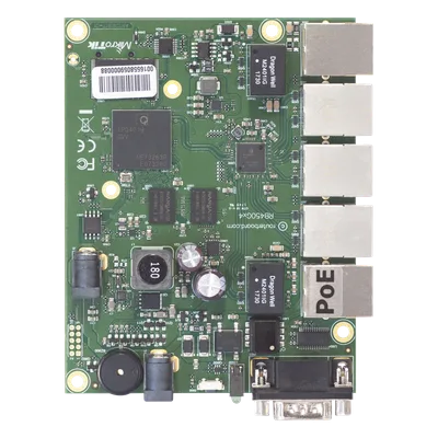Enrutador Ethernet / 5 Puertos Gigabit / CPU ARM 4 Núcleos 716 MHz / 1 GB RAM / PoE 802.3af/at / -40°C a 70°C