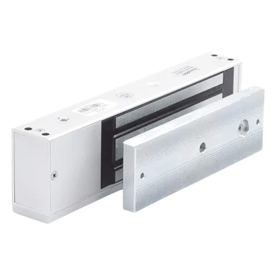 Chapa Magnética Electromagnética / 1200 lbs (544.3 kg) / Doble Voltaje 12/24 VCC / Sensor de Placa / LED Indicador / Interior