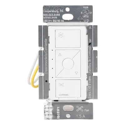 Control de Velocidad de Pared / 1.5 A / 120 V / Unipolar / Neutro Requerido / Velocidad Favorita / Blanco