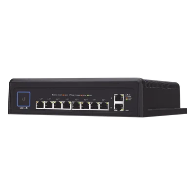 Switch industrial UniFi PoE de 10 puertos Gigabit (8 x 802.3bt y 2 x Ethernet) para temperaturas extremas