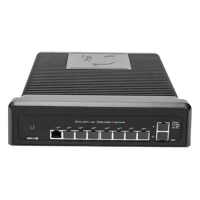 Switch industrial UniFi PoE de 10 puertos Gigabit (8 x 802.3bt y 2 x Ethernet) para temperaturas extremas