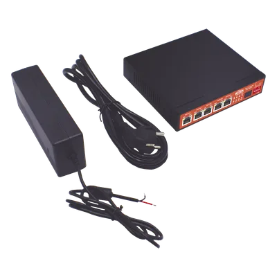 Controlador Solar de 5A con Switch PoE / 1 Puertos Gigabit PoE 802.3 bt / 2puertos PoE 802.3 af/at con 2 Puertos PoE Pasivo 24 Vcc / 1 Puerto SFP / No administrable
