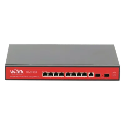 Switch Administrable Capa 2 / 8 Puertos PoE Gigabit / 2 SFP / Respaldo Solar 500 W / Protección 6 kV / 20 Gbps