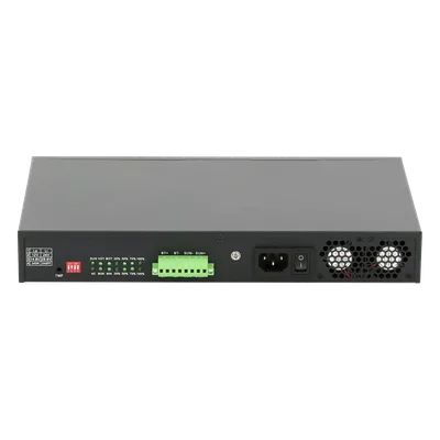Switch Administrable Capa 2 / 8 Puertos PoE Gigabit / 2 SFP / Respaldo Solar 500 W / Protección 6 kV / 20 Gbps