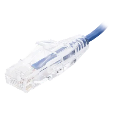 Cable de Parcheo Slim UTP Cat6 / 30 cm (0.98 pies) / 28 AWG / Azul / 1 Gbps