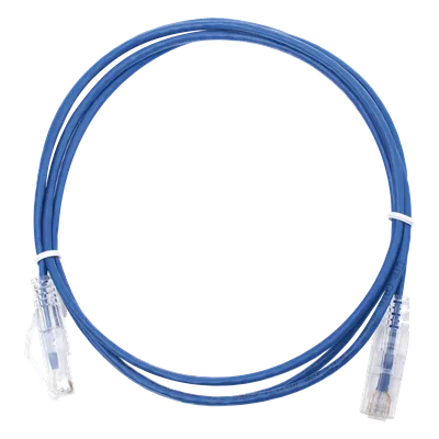 Cable de Parcheo Slim UTP Cat6 / 28 AWG / 1.5 m (4.92 ft) / Azul / 1 Gbps