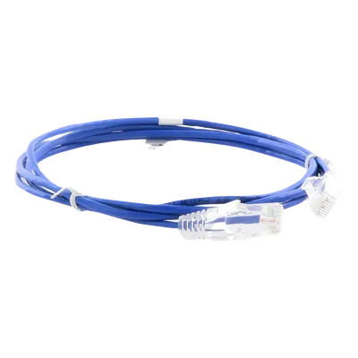 Cable de Parcheo Slim UTP Cat6 / 28 AWG / 1.5 m (4.92 ft) / Azul / 1 Gbps