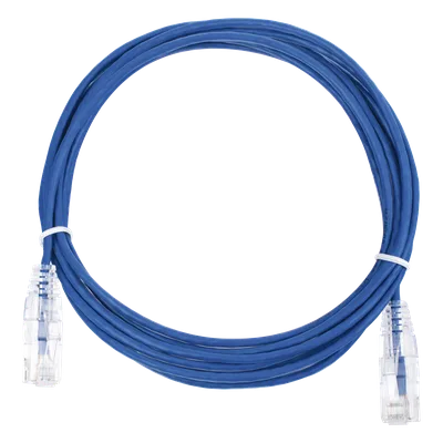 Cable de Parcheo Slim UTP Cat6 / 3 m (9.84 pies) / 28 AWG / Azul / RJ45