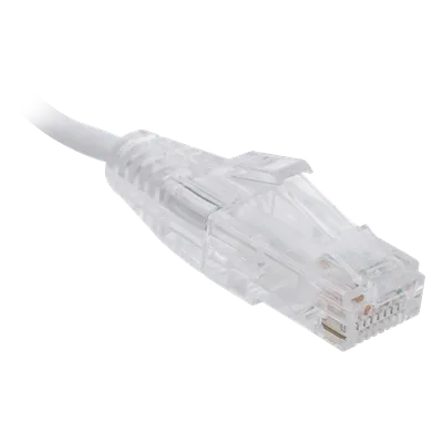 Cable de Parcheo Slim UTP Cat6 / 1 Metro (3.28 Pies) / 28 AWG / Blanco / 1 Gbps+
