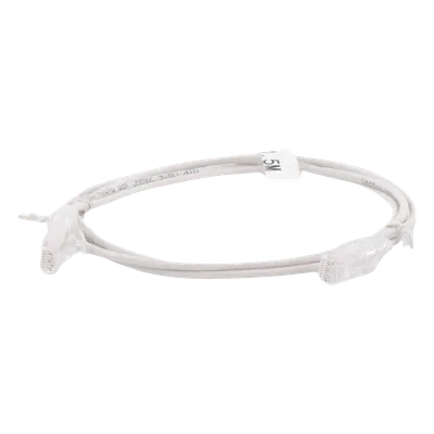 Cable de Parcheo Slim UTP Cat6 / 1.5 m (4.92 ft) / 28 AWG / Blanco / Diámetro Reducido