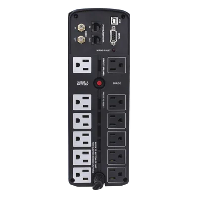 UPS de 1500 VA/900 W, Topología Línea Interactiva, Entrada 120 Vca NEMA 5-15P, Tipo Torre, Con 12 Tomas NEMA 5-15R, 5 años de garantía