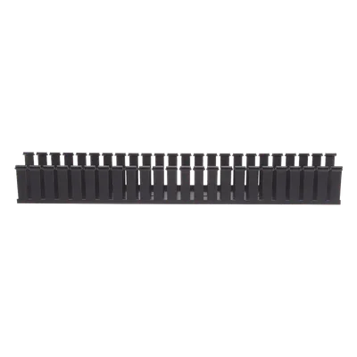 Canaleta Ranurada de PVC / 1.25 in Ancho / 2.12 in Alto / 6 ft Largo / Tipo G / Sin Tapa / Negro