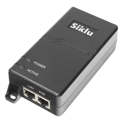 Inyector PoE Pasivo, 1 Gbps, 60 W, 55 Vcc, 100-240 Vca, Cable CA