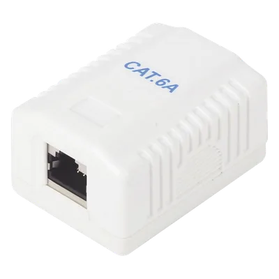 Caja de Pared / 1 Puerto / Cat6A Blindado / T568A/B / 125 VAC / 1.5 A / 750 Ciclos / 0.131 ft x 0.131 ft