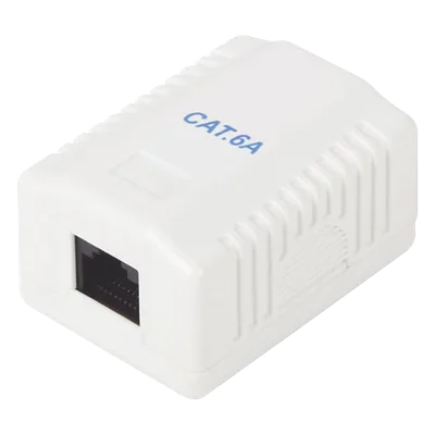 Caja de Pared / 1 Puerto / Cat6A / UTP Sin Blindaje / T568A/B / 125 VAC / 1.5 A / AWG 23-26