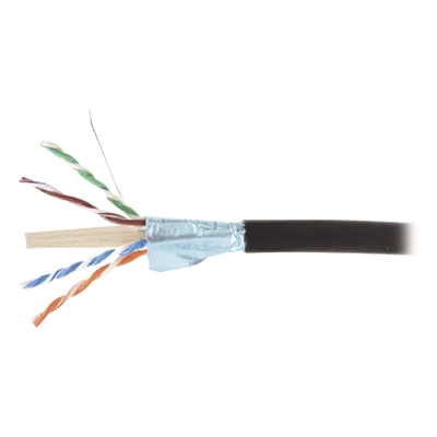 Cable Blindado F/UTP Cat6A / 23 AWG / Gel Bloqueador de Agua / Exterior / Enterrado Directo / 305 m (1000 pies)