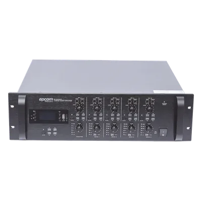 Mezclador Amplificador de Audio - 4 zonas de 240W RMS Hasta 960W | 4 Canales | 5 Entradas | MP3 Tuner USB/SD | 1 Entrada de Micrófono