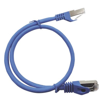 Cable de Parcheo / Cat6A / 10G / Blindado S/FTP / 2 m (6.56 ft) / AWG 27 / 1000 Ciclos / Azul