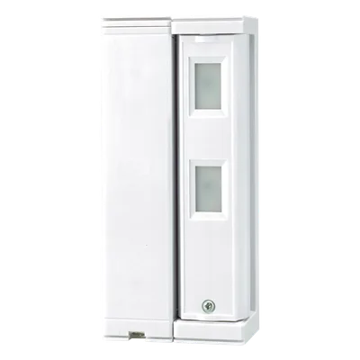 Sensor de Cortina Exterior / Alcance Ajustable 2 m (6.6 ft) o 5 m (16.4 ft) / Inalámbrico con Pilas / Inmunidad Mascotas 25 kg / IP Exterior 100% / SMDA Antifalsas