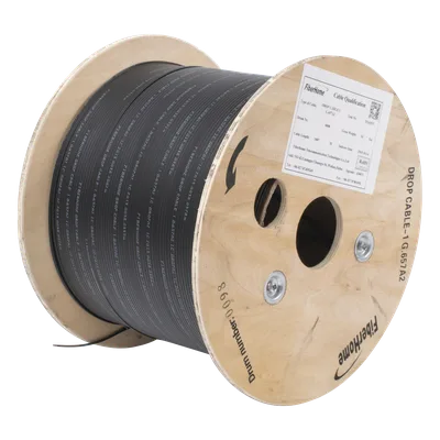 Cable Drop / Fibra Óptica G.657A2 / 1 Hilo Unifibra / LSZH / 1 km / 2.0x3.0 mm / -20°C a +60°C