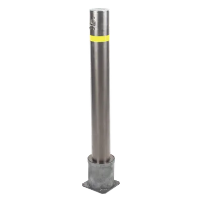 Bolardo Desmontable / Acero Inoxidable SS304 / 900 mm (2.95 ft) Altura / 114 mm Diámetro / 3 mm Espesor / Punta Plana