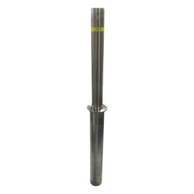 Bolardo retráctil / Acero inoxidable SS304 / Ø114 mm / 900 mm (2.95 ft) / Espesor 3 mm / Cerradura con llave