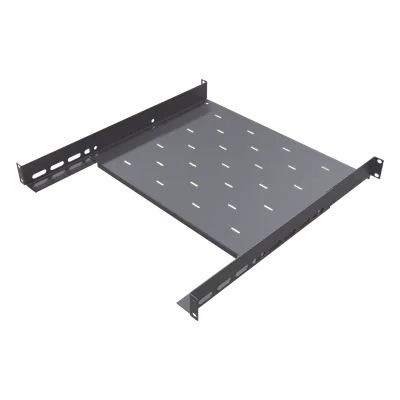 Charola para Rack / 1U / Profundidad Ajustable 347 a 489 mm (1.14 a 1.60 ft) / Carga 20 kg / 4 Postes / Acero Calibre 16-18