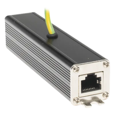 Protector contra sobretensiones / 10Gbps / PoE++ 90W / 10kA / RJ45 blindado / Carril DIN