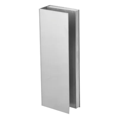 Bracket de Montaje Tipo U / Puertas de Vidrio 3/4" (19.1 mm) / Chapas Magnéticas 600 a 1200 lbs / Ajuste por Opresores / Aluminio Anodizado