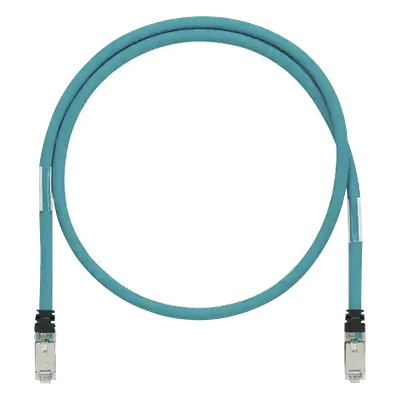 Patch Cord Cat6A Industrial 600V / Blindado SF/UTP / 26 AWG / 2.5 m (8.20 ft) / Aqua
