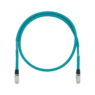 Patch Cord Cat6A Industrial 600V / Blindado SF/UTP / 26 AWG / 15 m (49.21 ft) / Aqua