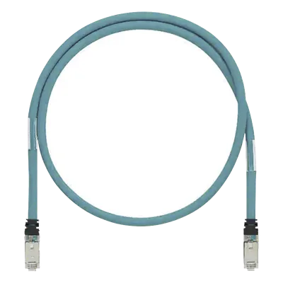 Patch Cord Industrial Cat6A / 600V / SF/UTP Blindado / 26 AWG / 2 m (6.56 ft) / Aqua