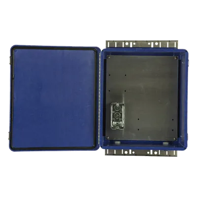 Gabinete de Seguridad para Wireless / NEMA 4X / IP66 / 356 x 305 x 152 mm (14 x 12 x 6 in) / Fibra de Vidrio y Aluminio / Montaje en Poste