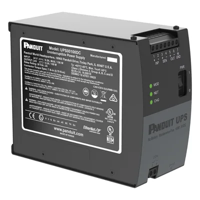 UPS Industrial / 100 Watts / 24 Vcd / Ultracondensadores / Riel DIN / -40 a 60 °C (-40 a 140 °F)