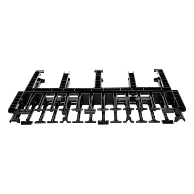 Organizador de Cables Horizontal / Alta Densidad / Doble Frontal y Posterior / Rack 19in / 1UR / Negro