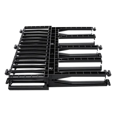Organizador de Cables Horizontal / Alta Densidad / Doble Frontal y Posterior / Rack 19in / 1UR / Negro