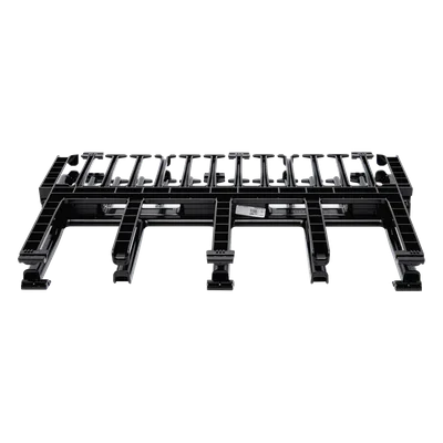 Organizador de Cables Horizontal / Alta Densidad / Doble Frontal y Posterior / Rack 19in / 1UR / Negro
