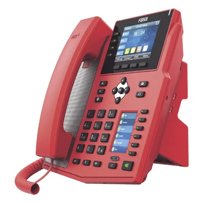 Teléfono IP Empresarial con Estándares Europeos, 16 lineas SIP con pantalla LCD de 3.5" a color, 6 teclas DSS/BLF, puertos Gigabit, IPv6, Opus y conferencia de 3 vías, PoE/DC (incluye fuente).