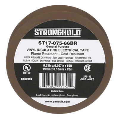 Cinta Aislante Eléctrica / PVC 0.18 mm / 19 mm x 20.12 m (66 ft) / 600V / Ignífuga UL 510 / -10°C a 80°C