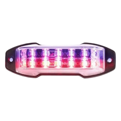 Luz perimetral / 18 LED / 24 patrones de destello / SAE J595 Clase I / California Title 13 / Lente de policarbonato