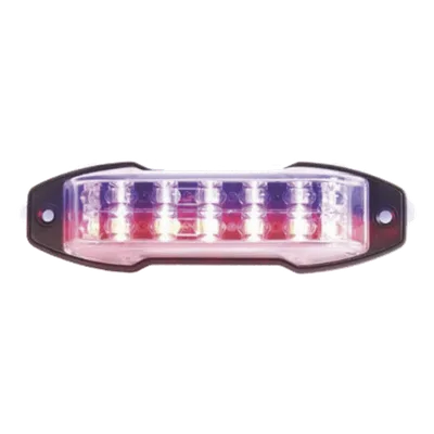 Luz perimetral de advertencia / 18 LED / Color azul / 12-24 VCC / 24 patrones de destello / Perfil ultradelgado