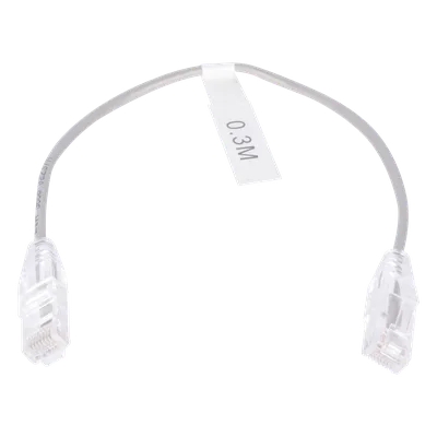 Cable de Parcheo Slim UTP / Cat6 / 30 cm (0.98 ft) / 28 AWG / RJ45 / Gris