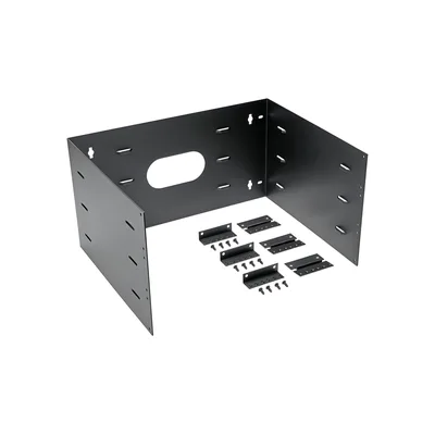 Rack Abierto de Pared con Bisagras / 6 UR / 19 in / Profundidad 401 mm (15.8 in) / Carga 60 lb (27.21 kg) / Acero Negro