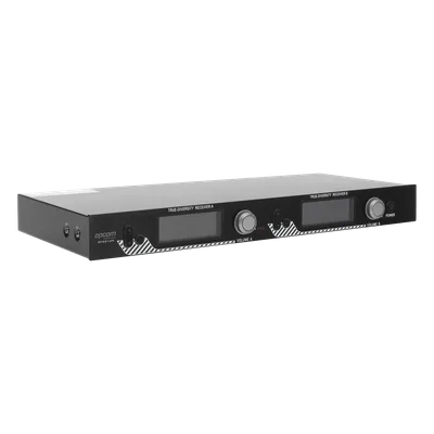 Sistema de Microfonía Inalámbrico UHF / 2 Micrófonos de Mano / 200 Canales / Alcance 100 m (328 ft) / Frecuencia 640-857 MHz / Batería 10-15 Horas