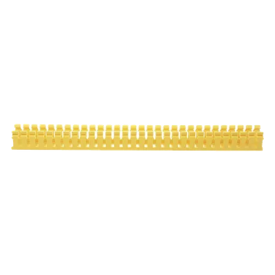 Canaleta Ranurada de PVC / Tipo H con Tapa Abisagrada / 2 in Ancho x 2 in Alto / 6 ft (1.83 m) Largo / Amarillo