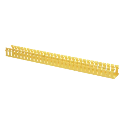 Canaleta Ranurada de PVC / Tipo H con Tapa Abisagrada / 2 in Ancho x 2 in Alto / 6 ft (1.83 m) Largo / Amarillo