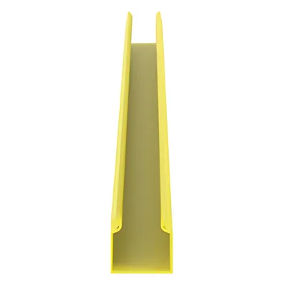 Canaleta 2x2 sin Tapa / PVC 94V-0 / 1.8 m (6 ft) / Amarillo / Radio Curvatura 2'