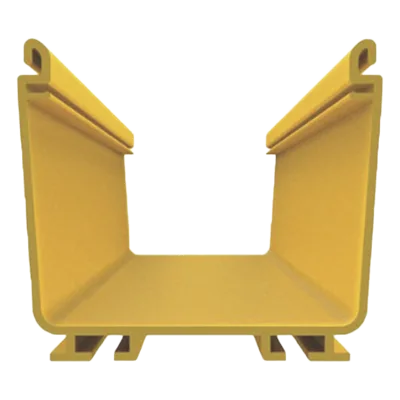 Canaleta FiberRunner™ 4X4, de PVC Rígido, Color Amarillo, 2 m de Largo